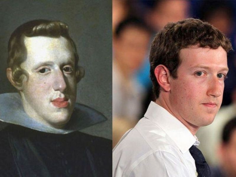 Zakladateľ Facebooku Mark Zuckerberg a španielsky kráľ Filip IV.